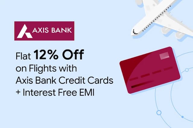 Flat 12% Off with Axis Bank Credit Cards + Interest Free EMI