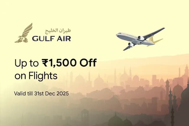 Up to ₹1,500 Off on Flights with Gulf Air Sale